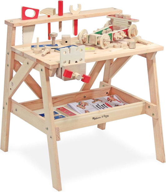 Wooden Project Workbench 96045 – Melissa & Doug Kids’ Wooden Tool Bench with Tools, Storage & Build-Your-Own Projects