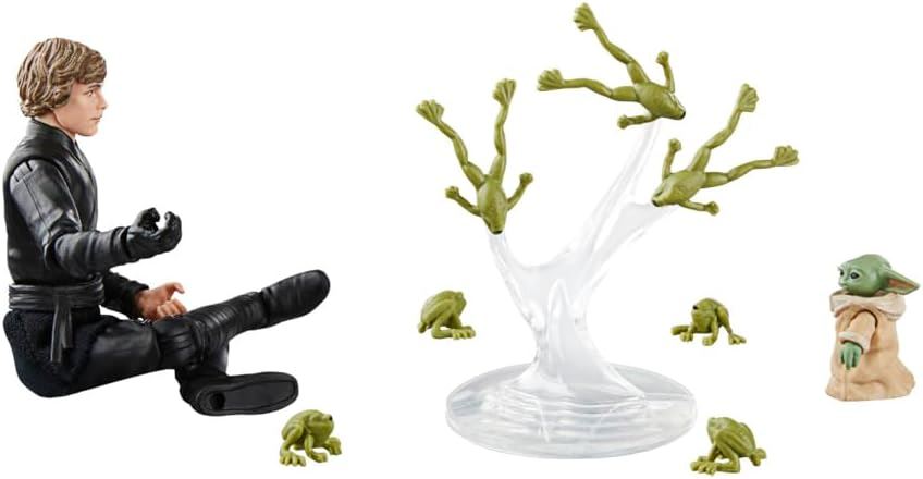 Luke Skywalker & Grogu 4″ Figure 2-Pack – Star Wars: The Book of Boba Fett F8303 (Hasbro) | Vintage-Style Jedi & Grogu Set with Accessories