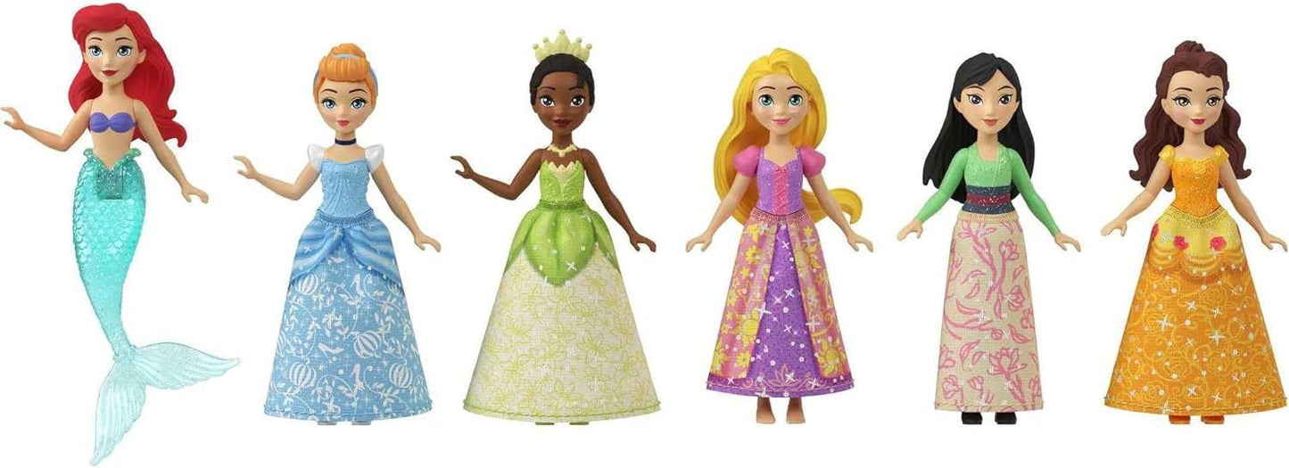 Disney Princess Celebration Pack HLW91 6 Poseable Small Doll Figures 19 Pieces
