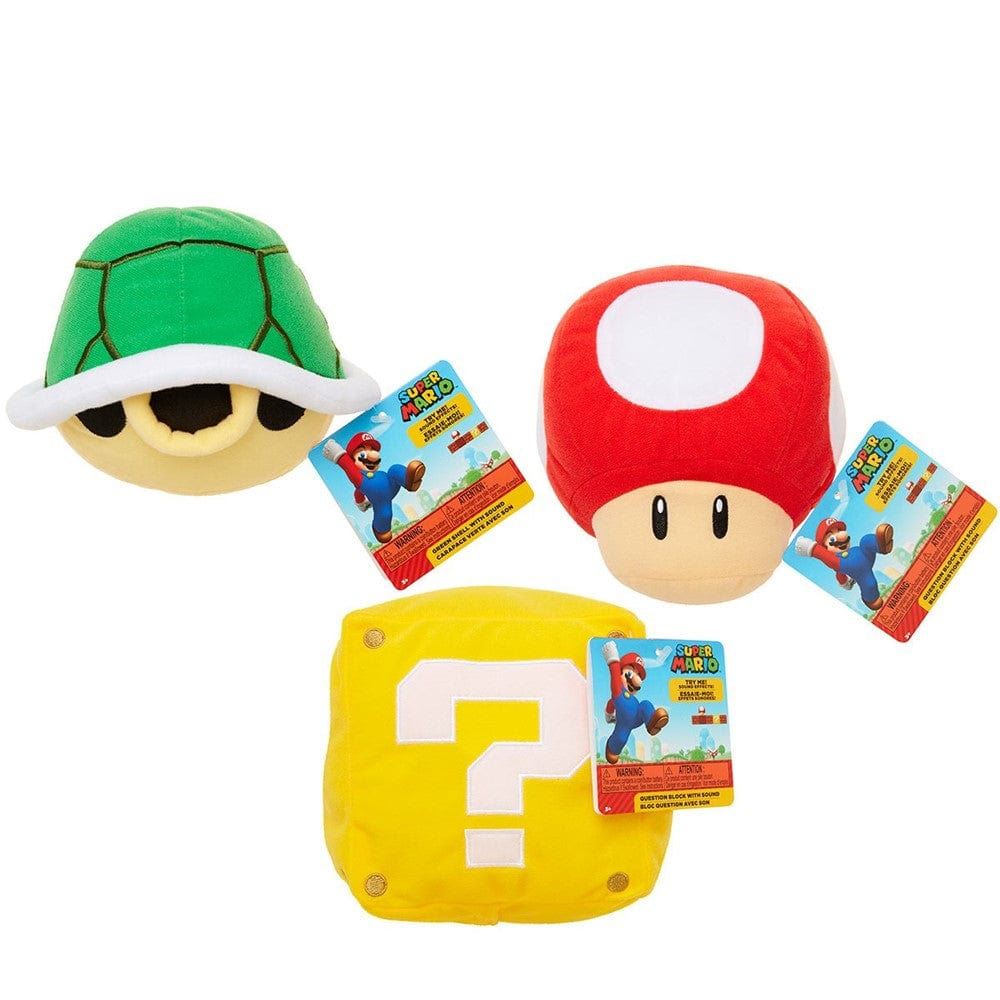 Nintendo Super Mario Bros Super Mushroom Plush Toy Sound SFX 41530 Soft & Cuddly