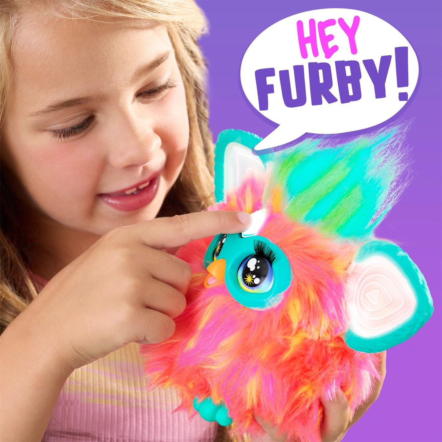 Hasbro Furby Coral F6744 Interactive Plush Toy for Kids 6+ | Voice Activated, Lights, Music & Accessories