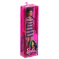 BARBIE Fashionistas Doll #147 - Long Brunette Hair Striped Dress (GYB02/GHW61)