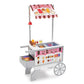 Snacks & Sweets Food Cart 9350 – Melissa & Doug Wooden Pretend Play Ice Cream & Snack Stand for Kids (Wheeled Role-Play Cart)