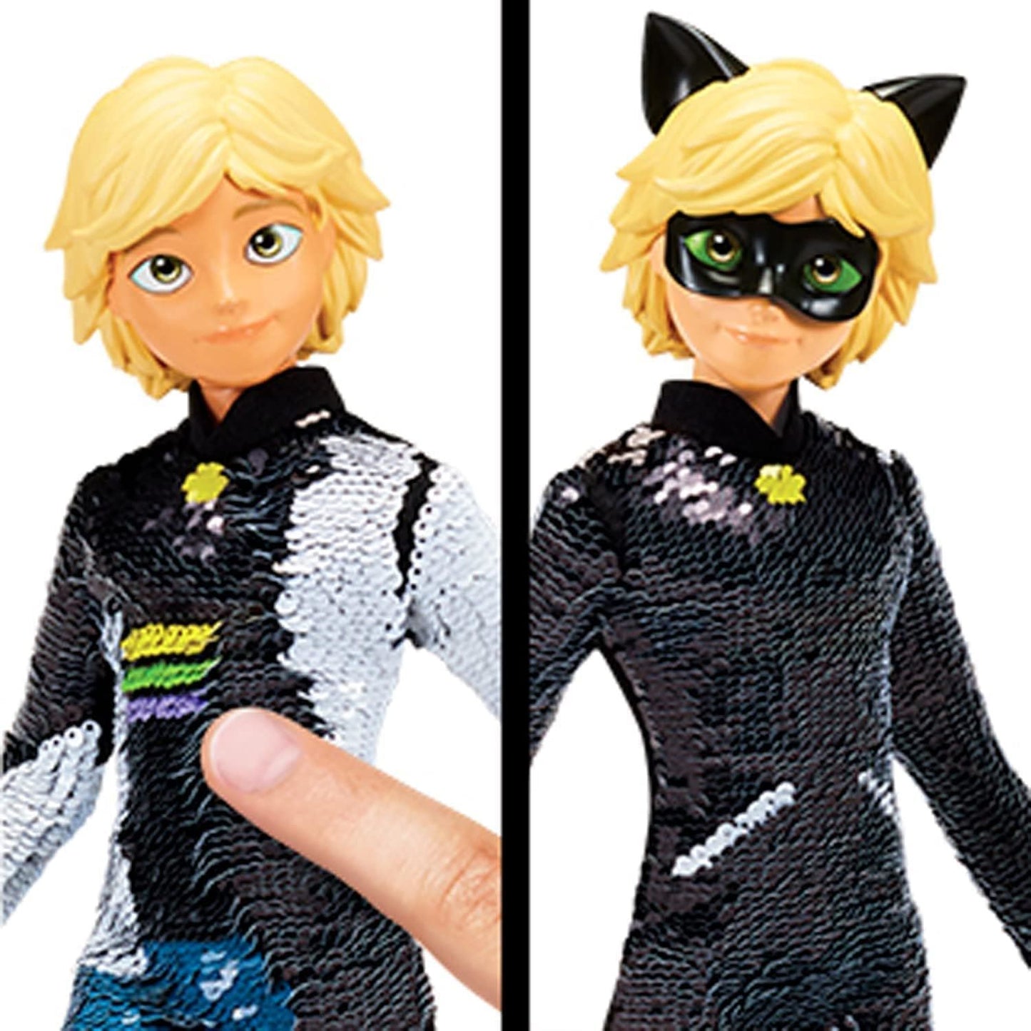 Adrien & Cat Noir P50195 Fashion Flip 26cm 10" Doll (ZAG Heroez: Miraculous)