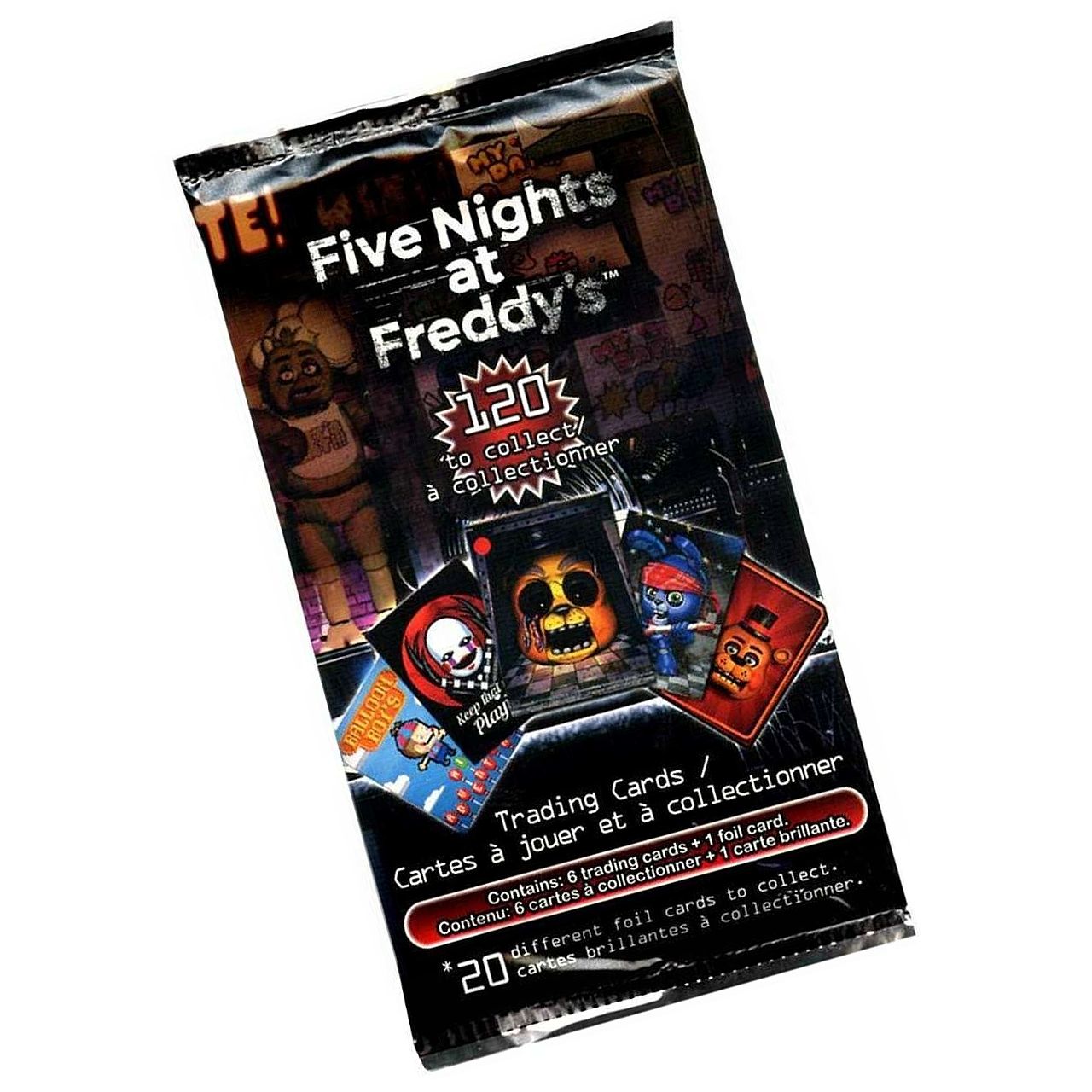 rare fnaf cards Five Nights At Freddy's Trading Card Pack 6 & 1 Foil Version:Series 3 Vibe:Creative then edited digitally to Red & Blue 202/236