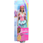 BARBIE Dreamtopia Princess 12" Doll Brunette with Pink Hairstreak Wearing Blue Skirt and Tiara (GJK15)