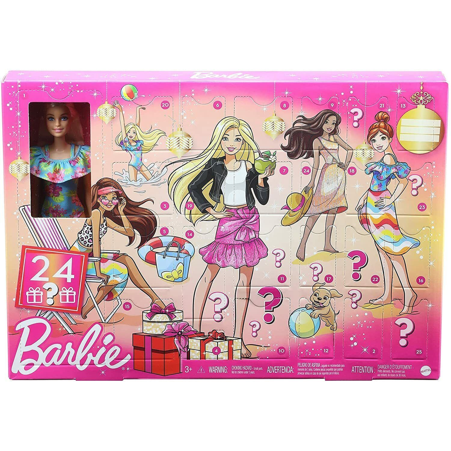 BARBIE Advent Calendar Doll (GXD64) Christmas Countdown Figure & Accessories