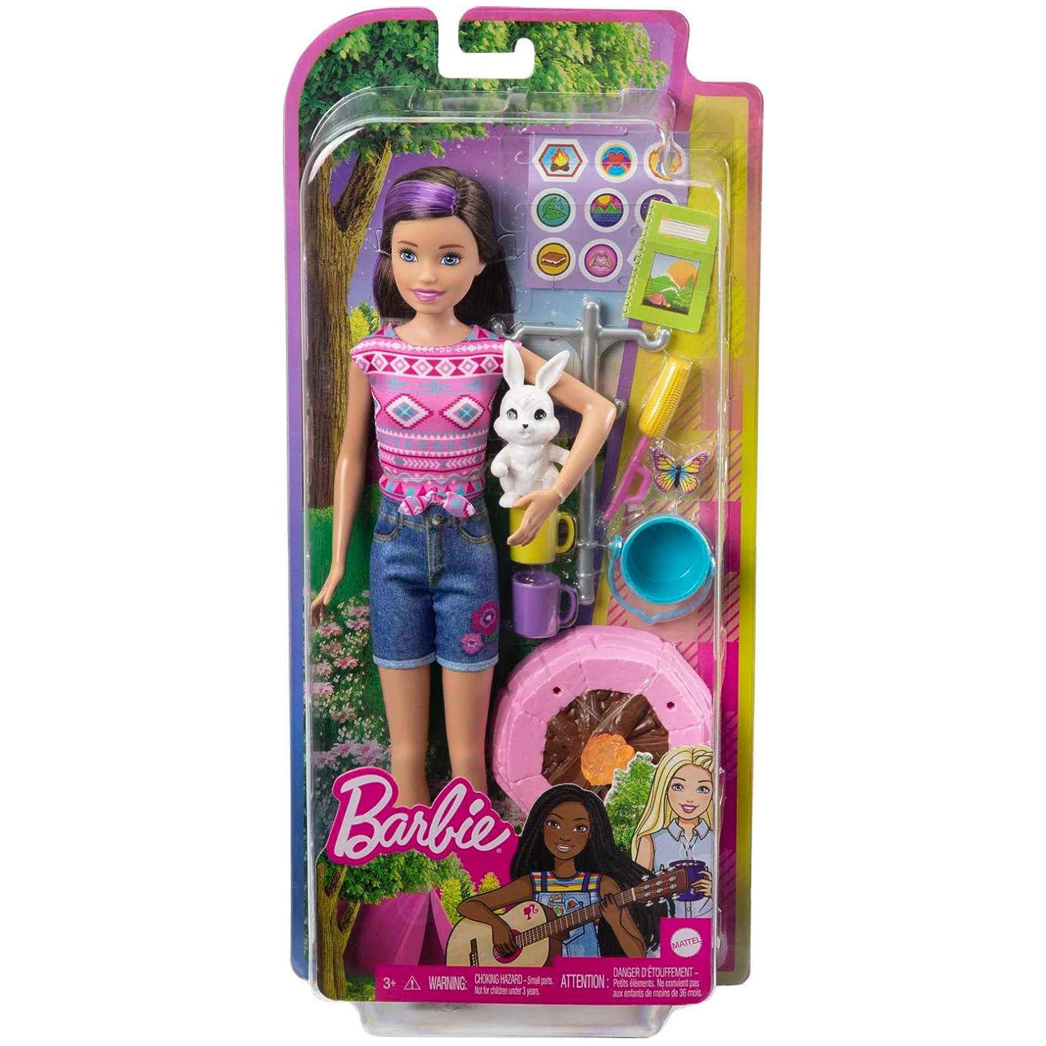 BARBIE Doll with Pet Bunny & Accessories 'It Takes Two' Skipper Camping (HDF71)