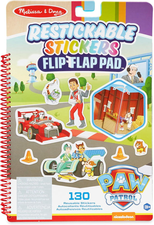 PAW Patrol Flip Flap Pad 130 Reusable Stickers Melissa & Doug 33253