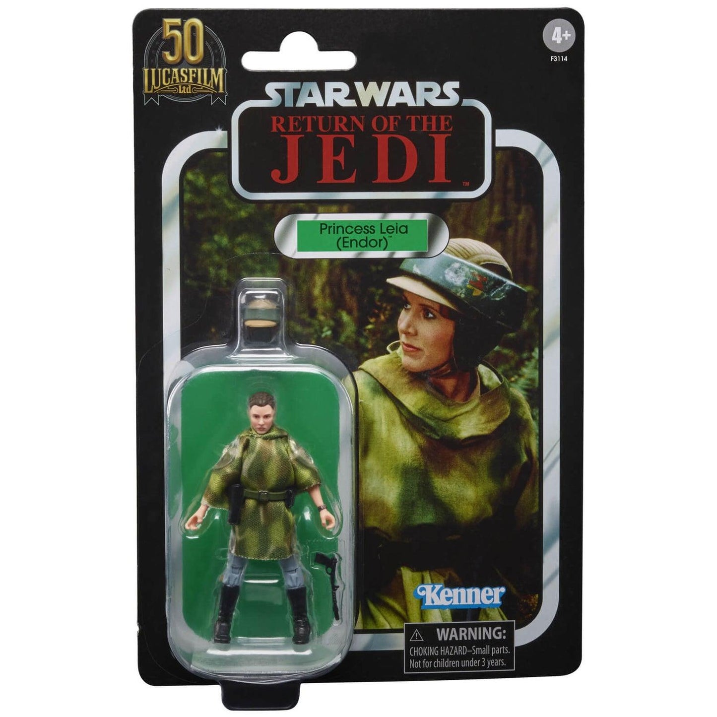 Princess Leia (Endor) F3114 4" Lucasfilm First 50 Years Action Figure (Kenner: The Vintage Collection / Star Wars)