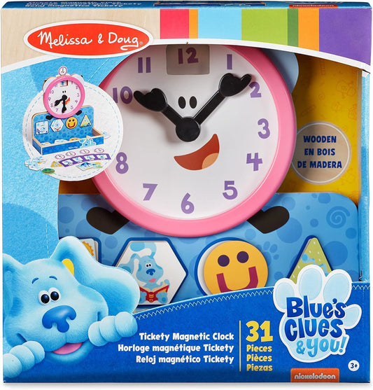 Tickety Tock Magnetic Clock 33014 Blue's Clues & You! Wooden Clock (Melissa & Doug)