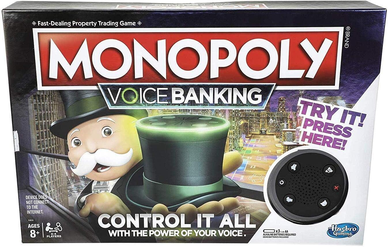 Monopoly Voice Banking Electronic Family Board Game for Kids Ages 8+ E4816