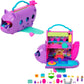 HWP19 (Polly Pocket) Kitty Airways Playset With 2 Micro Dolls And Pet
