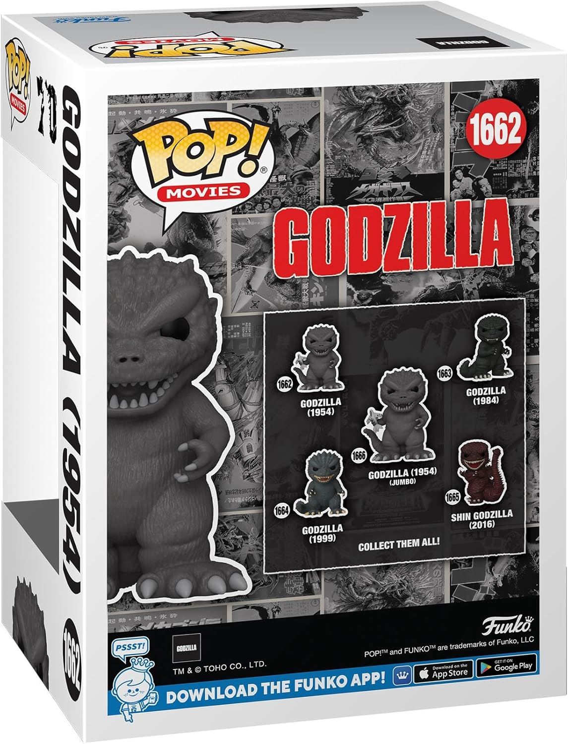 Godzilla (1954) #1662 Pop! Vinyl Figure – 70th Anniversary Edition (Funko, 4.35″ / Item 80877)