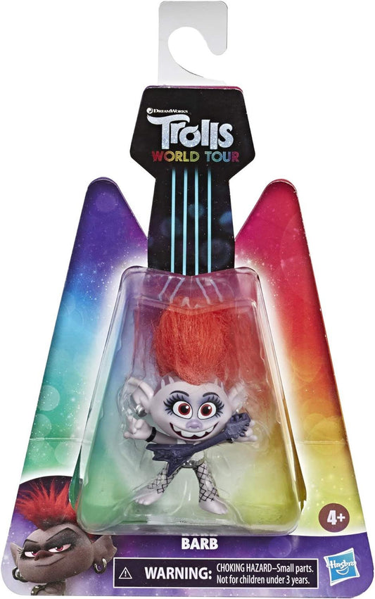 Trolls World Tour Barb 12cm Action Figure E6806 with Guitar Collectible Mini Toy