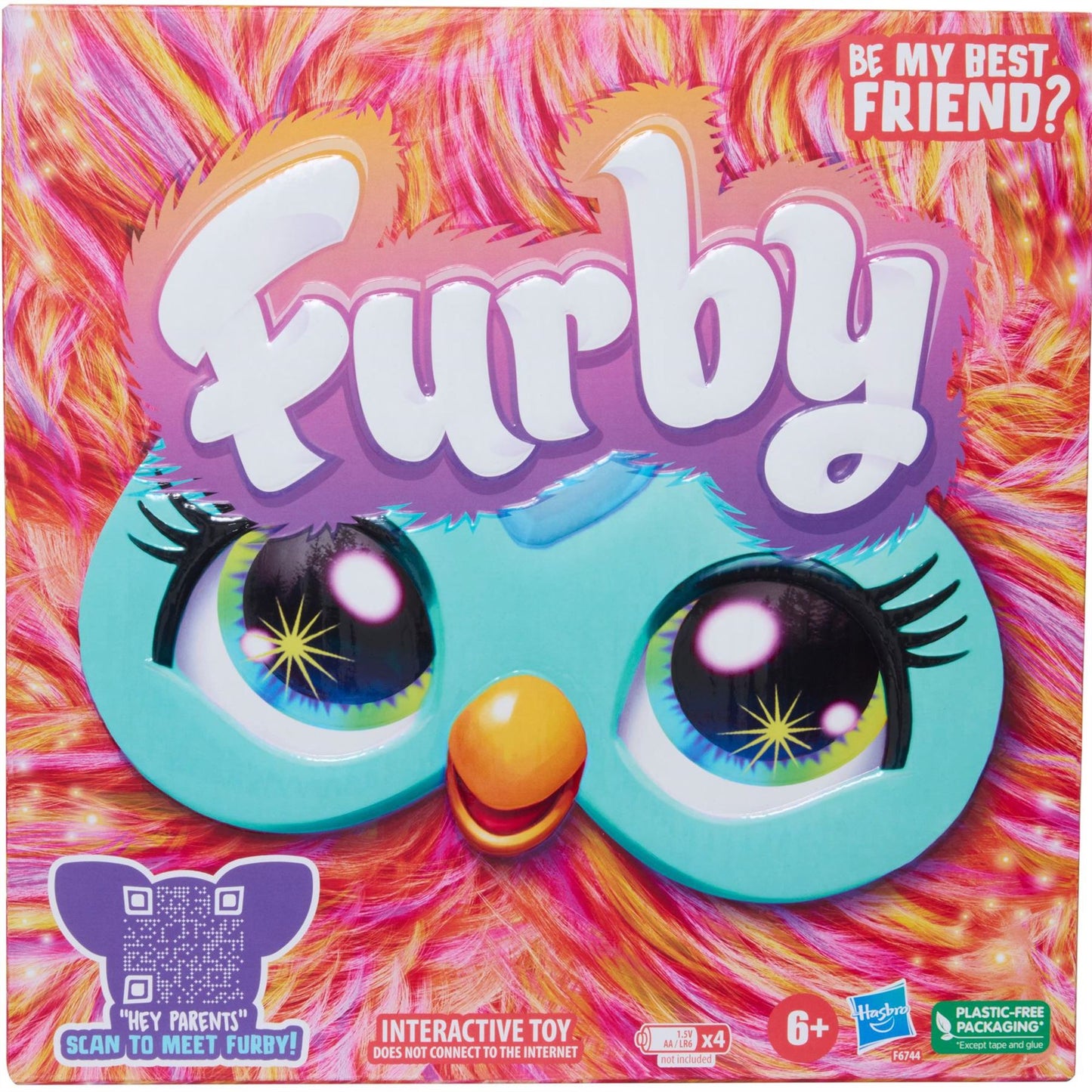 Hasbro Furby Coral F6744 Interactive Plush Toy for Kids 6+ | Voice Activated, Lights, Music & Accessories
