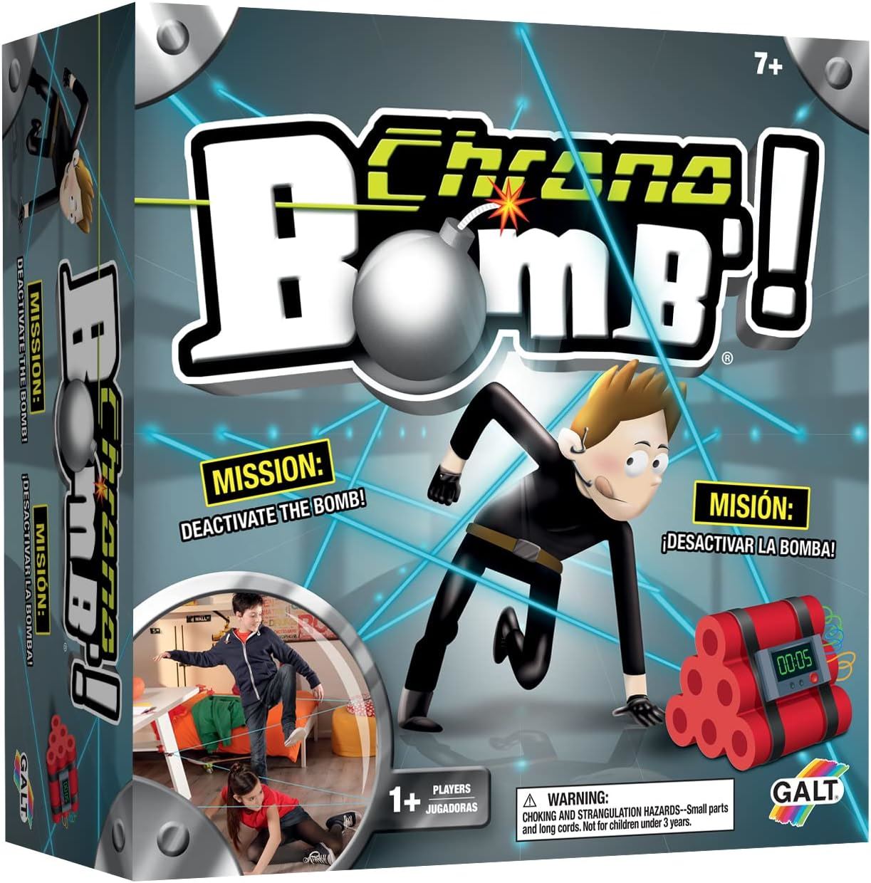 Chrono Bomb! 1105623 Game The Ultimate Spy Mission Laser Maze Challenge for Kids (Galt Toys)