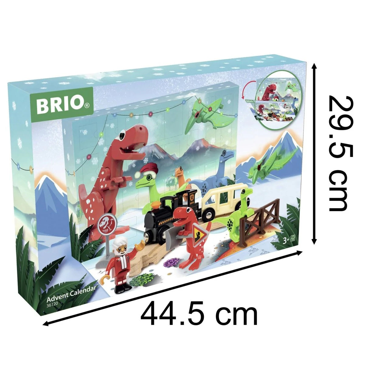 BRIO World Advent Calendar 2025 (36120) – FSC-Certified Beech Wooden Railway Christmas Countdown Set with Figures & Accessories