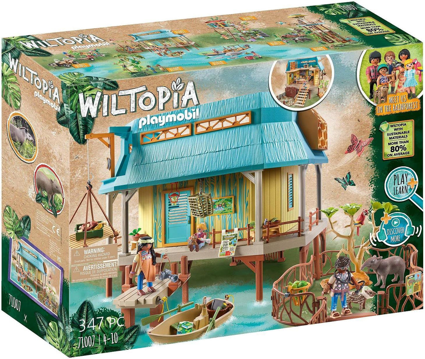 Playmobil Wildtopia Animal Care Station Research Base with Light Effects 71007