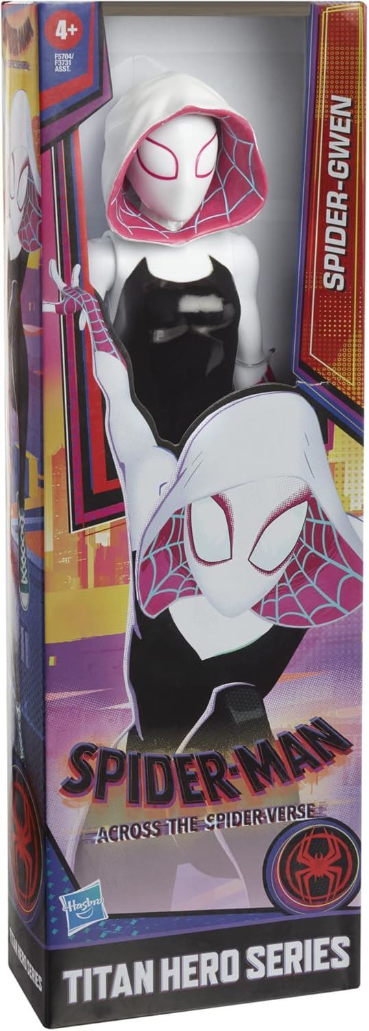 Spider-Gwen 12″ Action Figure – Marvel Spider-Man: Across the Spider-Verse Titan Hero Series F5704 by Hasbro | Movie-Inspired Ghost-Spider Hero Figure