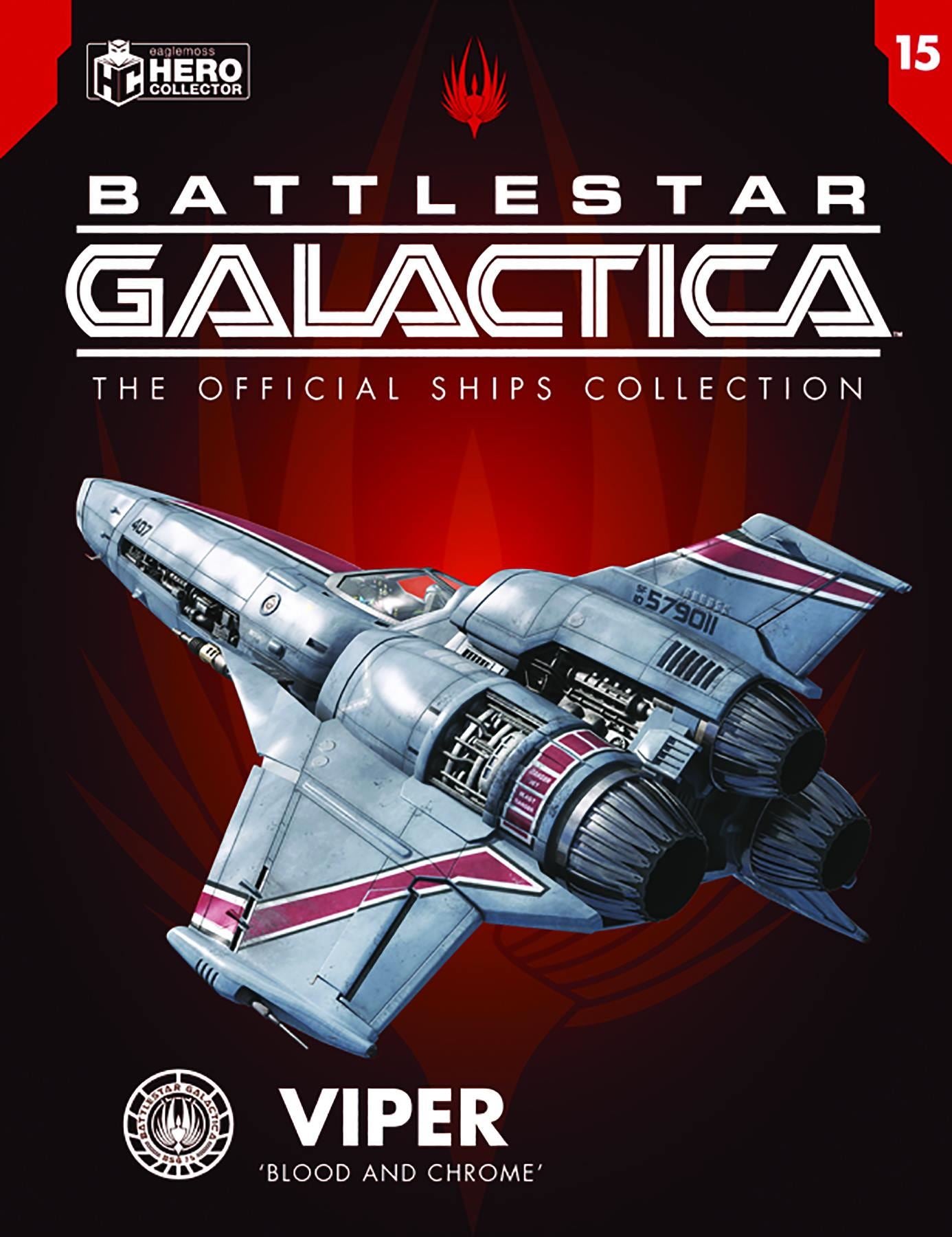 #15 Viper Mk III (Blood and Chrome) Model Diecast Ship (Eaglemoss / Battlestar Galactica)