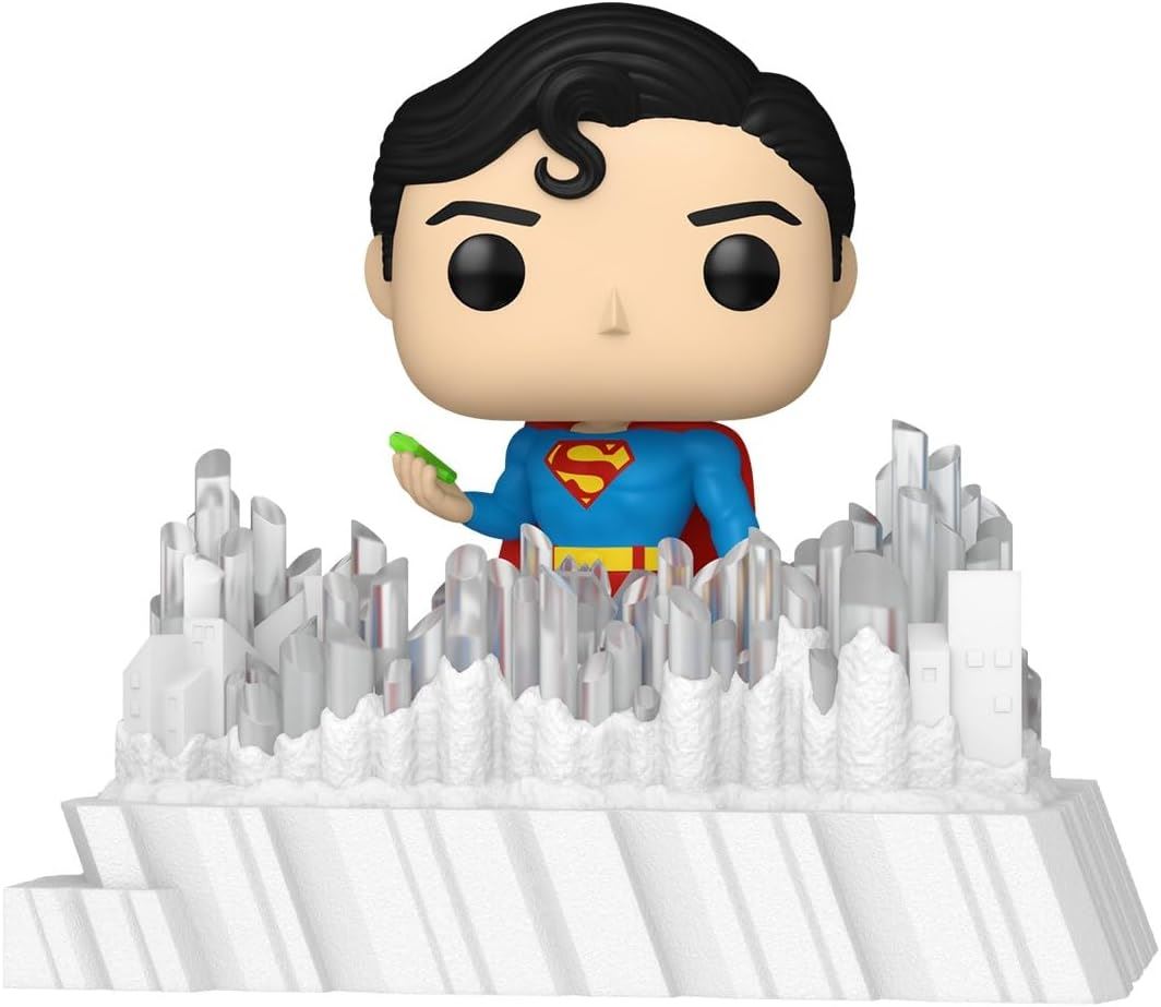 Superman with Crystal Fortress of Solitude (1978) #537 Pop! Deluxe Vinyl Figure 80762 – Superman The Movie Funko Collectible with Display Base
