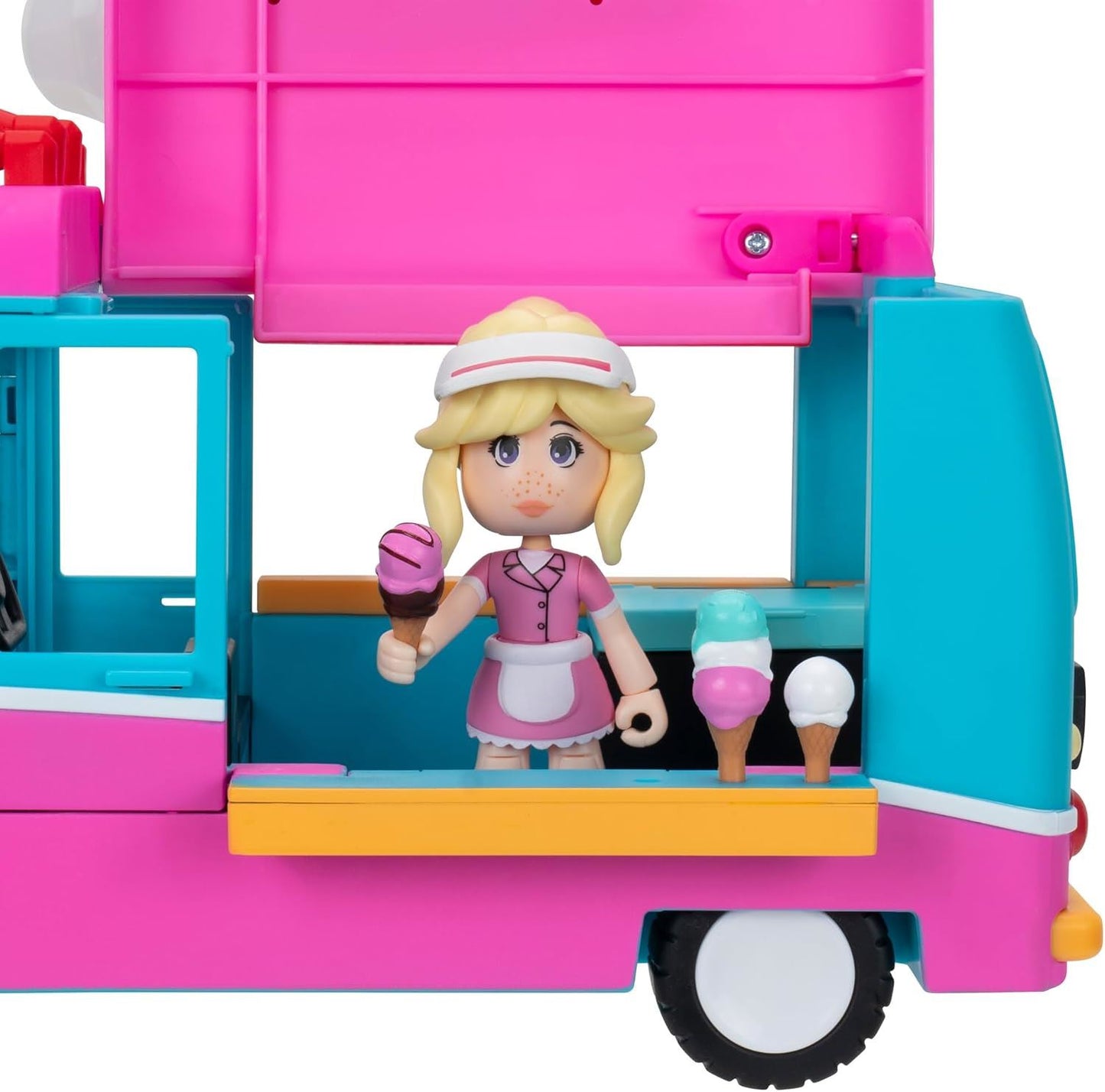 Ice Cream Truck AME0147 – Adopt Me! Lights & Sounds Vehicle Playset with Figures | Roblox-Inspired Role-Play Toy