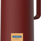 Tramontina Exata 1L Thermal Flask 61637/106 – Rich Red Glass-Lined Vacuum Insulated Bottle Carafe with Cup Lid for Hot & Cold Drinks
