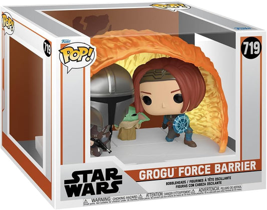 Grogu Force Barrier #719 Pop! Moments Vinyl Bobbleheads 2-Pack 80002 – Star Wars The Mandalorian Funko Collectible Display Scene