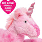 Unicorn Plush 18" Pink Glitter Horn Cuddly Stuffed Soft Toy Large (GirlZone)