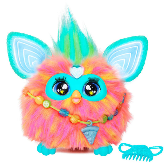 Hasbro Furby Coral F6744 Interactive Plush Toy for Kids 6+ | Voice Activated, Lights, Music & Accessories