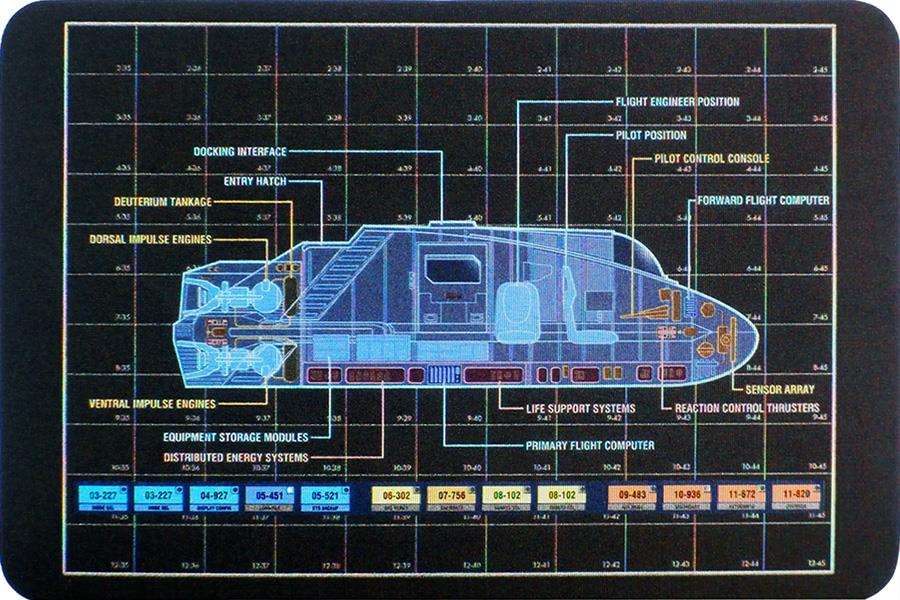 #06 NX-01 Enterprise Shuttlecraft "Pod 1" Shuttlecraft Diecast Model Ship (Eaglemoss / Star Trek)