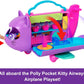 HWP19 (Polly Pocket) Kitty Airways Playset With 2 Micro Dolls And Pet