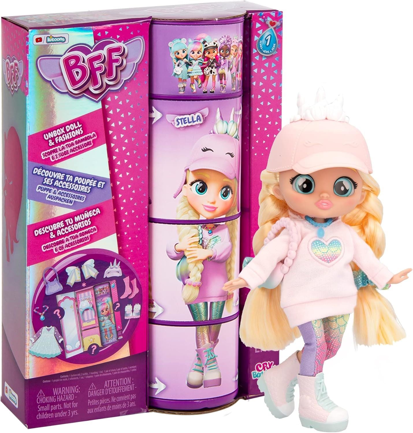 STELLA BFF Fashion Doll 908376 Series 2 Collectible Figure with Accessories 20cm (Cry Babies)