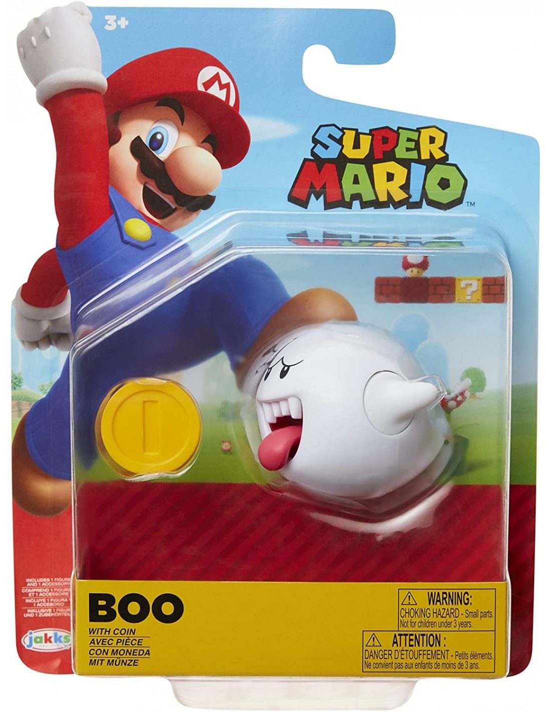 BOO with Coin Super Mario Jakks Action Figure 4"/10cm 72684