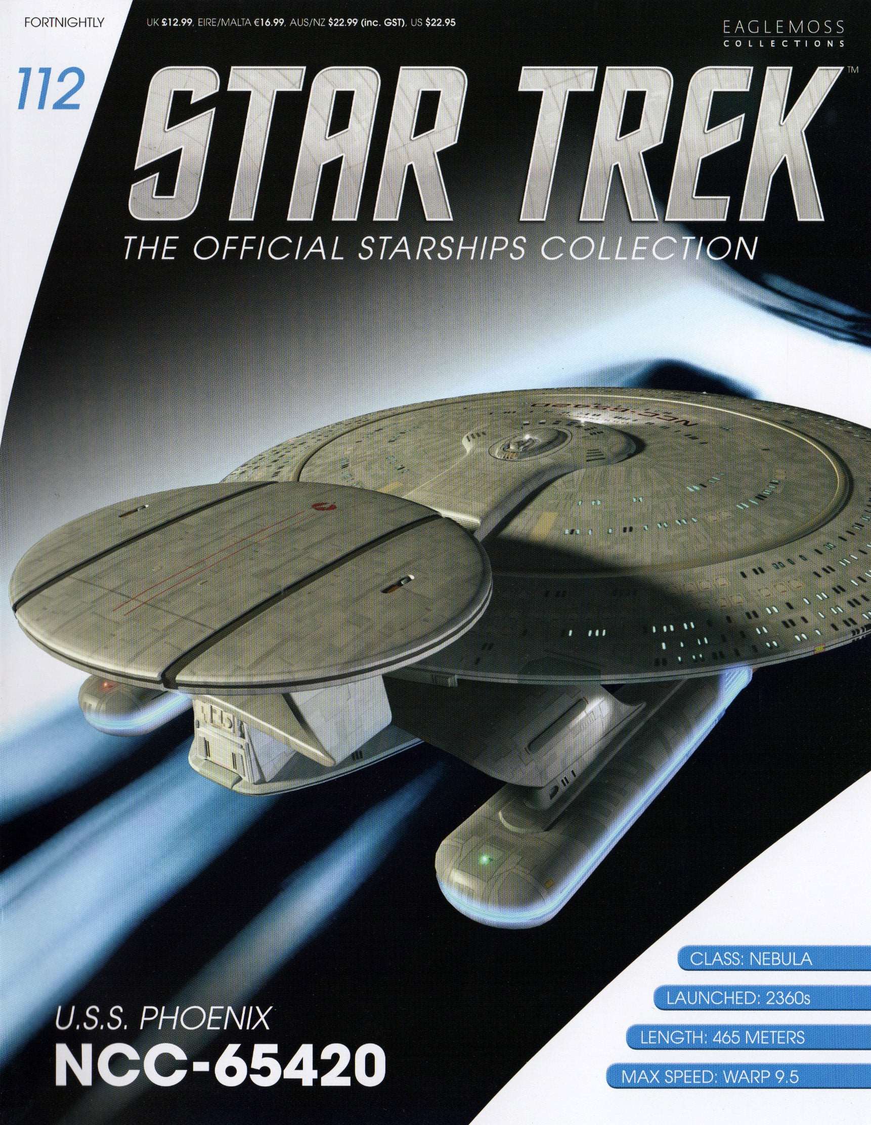 #112 U.S.S. Phoenix NCC-65420 Nebula Class Model Diecast Ship (Eaglemoss / Star Trek)