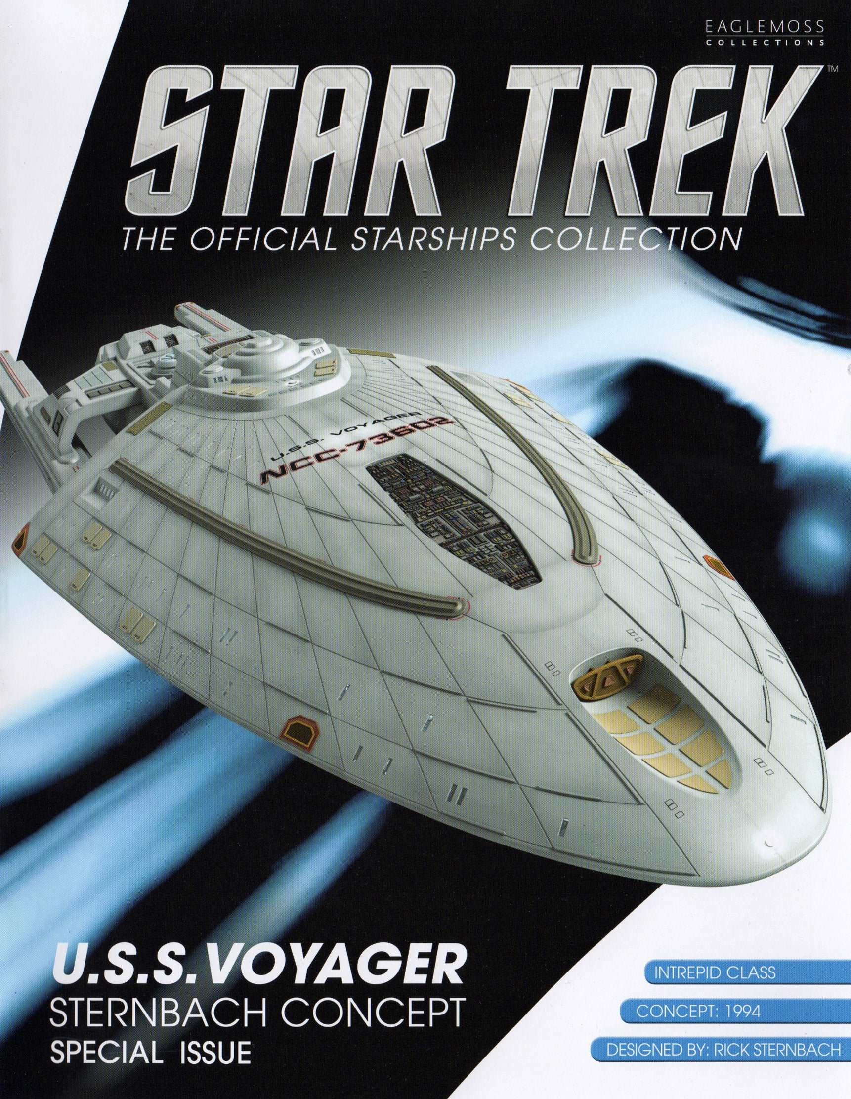 #11 U.S.S. Voyager NCC-73602 (Sternbach concept) Model Diecast Ship BONUS ISSUE (Eaglemoss / Star Trek)