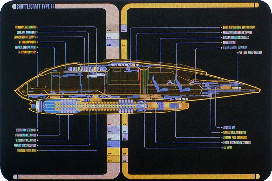 #10 Type-11 Shuttlecraft (NCC-1710-E) Model Diecast Ship (Eaglemoss / Star Trek)