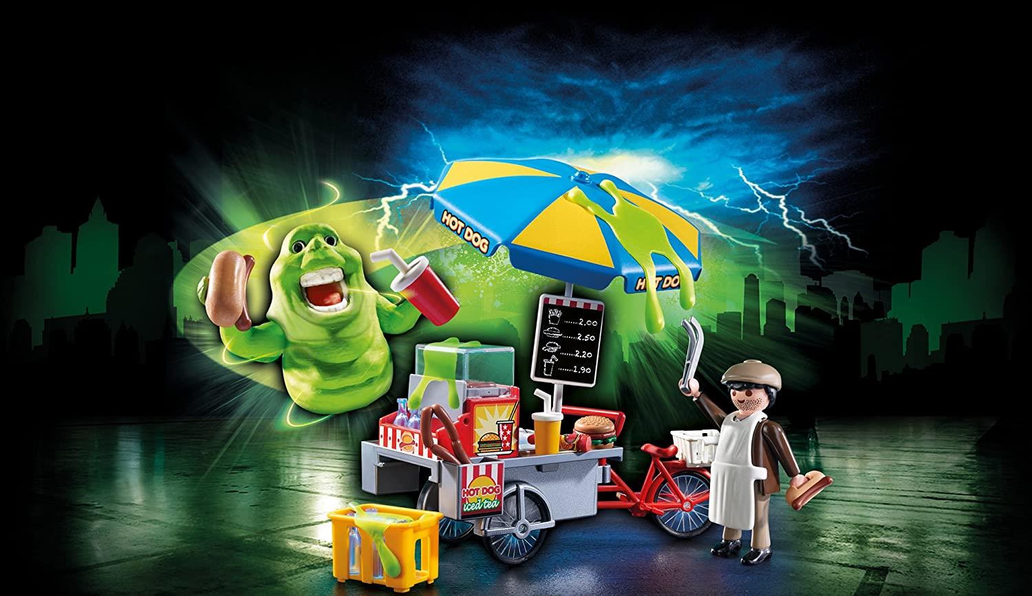 PLAYMOBIL 9222 Ghostbusters Hot Dog Stand with Slimer Playset