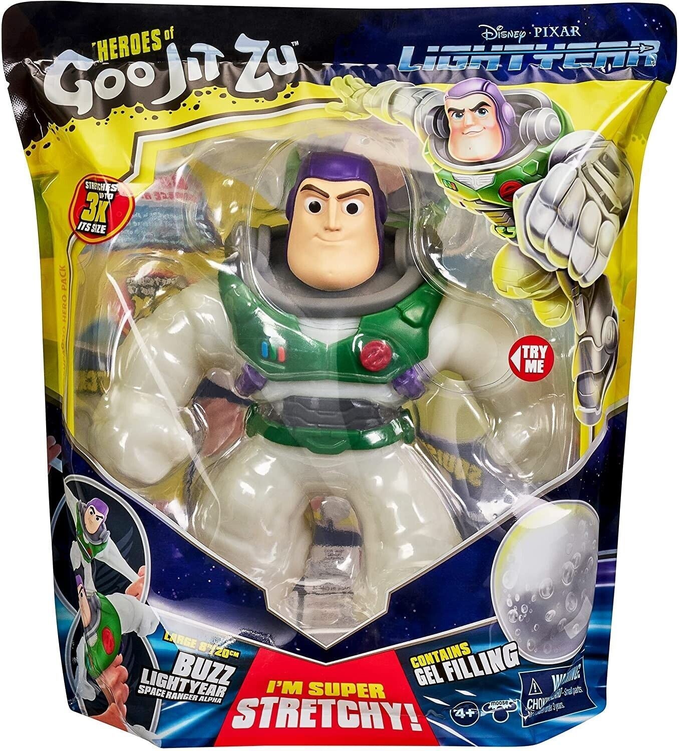 BUZZ LIGHTYEAR 8" Heroes of Goo Jit Zu 41425 Action Figure Squishy Toy