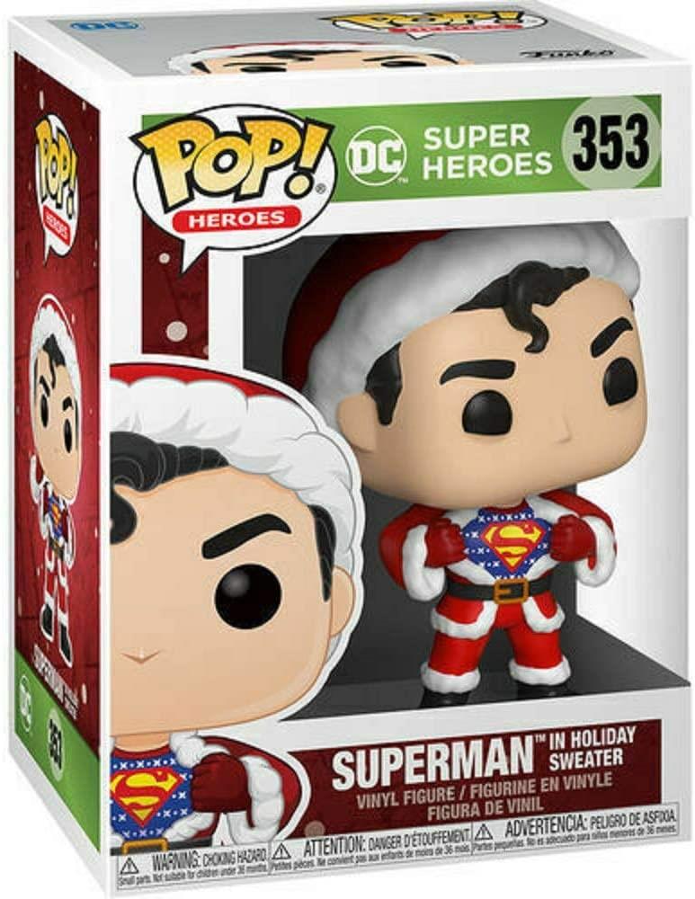 Funko POP! SUPERMAN In Holiday Sweater #353 Vinyl Figure DC Christmas