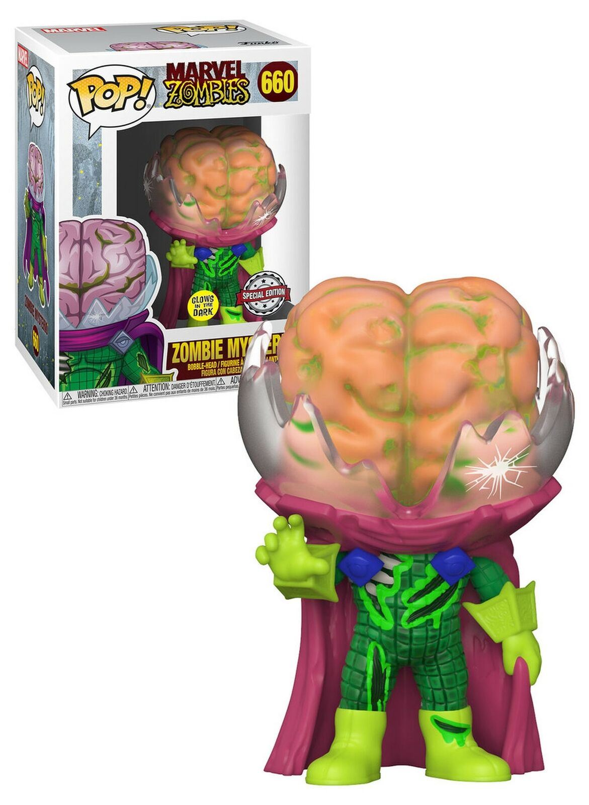 Funko ZOMBIE MYSTERIO #660 (Glow) POP! Marvel Zombies Vinyl Figure SPECIAL ED...