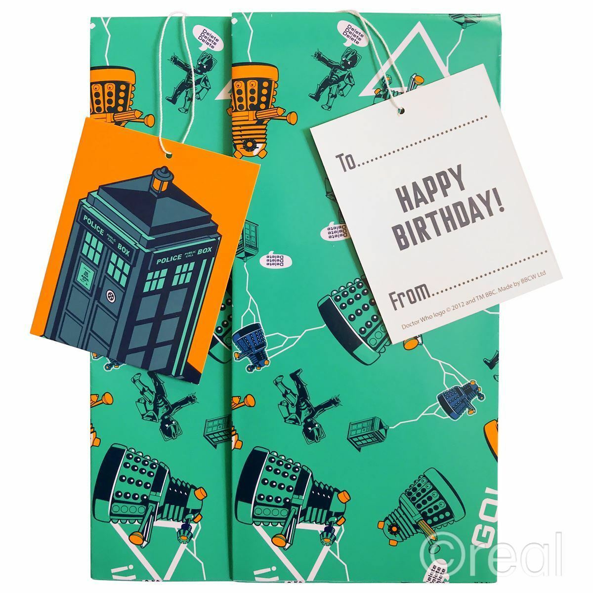 3 DOCTOR WHO GIFT WRAP SETS Birthday Tags Wrapping Paper TARDIS Official