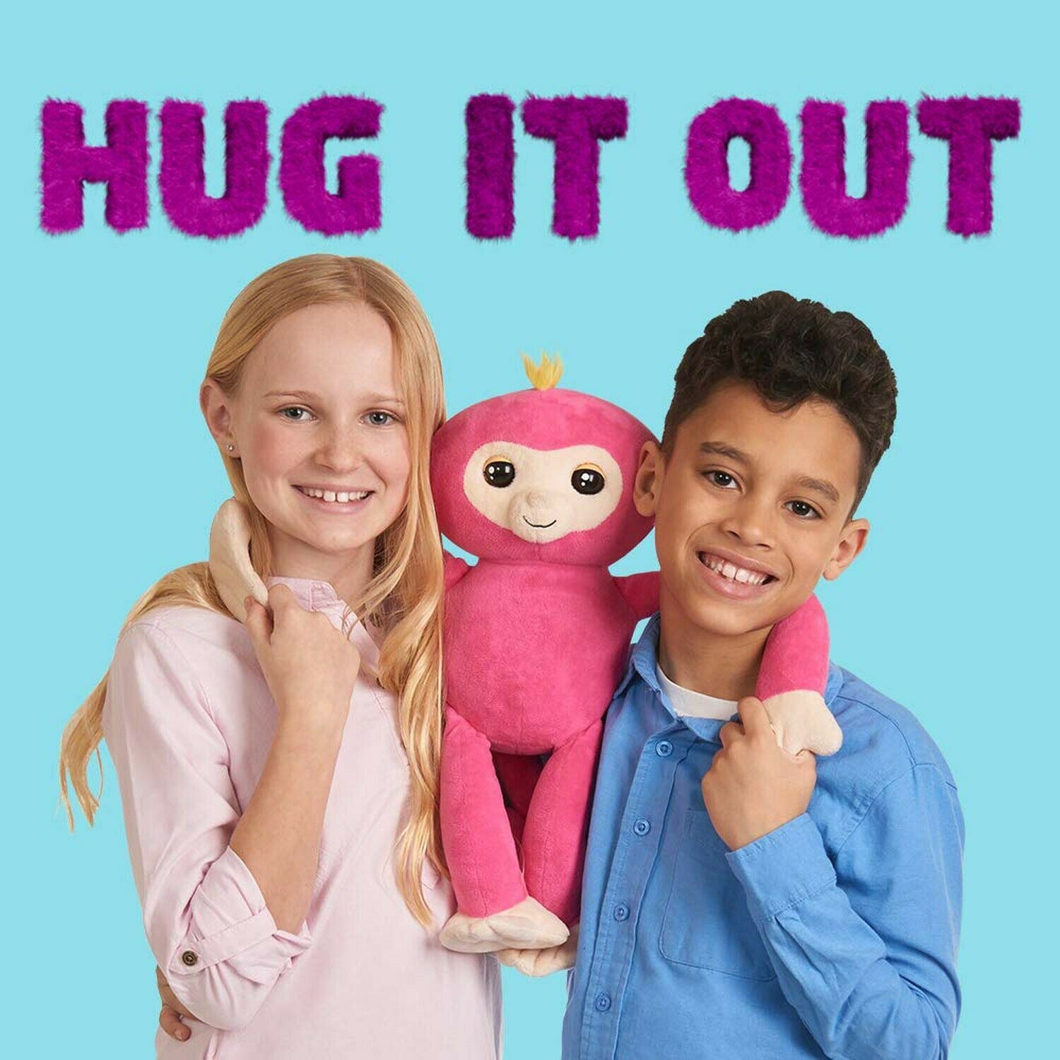 Fingerlings HUGS BELLA (Pink) Advanced Interactive Plush Baby Monkey Pet WowWee