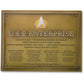 No. 1 U.S.S Enterprise NCC-1701-D Dedication Plaque Sign (Eaglemoss / Star Trek)