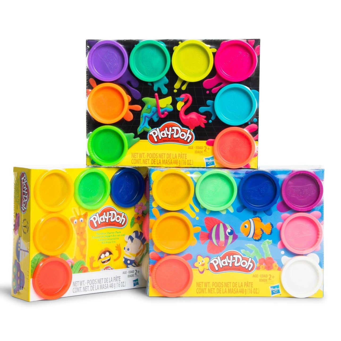 Hasbro PLAY-DOH 8-Pack NEON Colors Non-Toxic Modeling Compound Starter Set