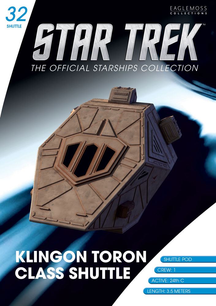 #32 Klingon Toron-class Shuttle Shuttlecraft Model Diecast Ship (Eaglemoss / Star Trek)