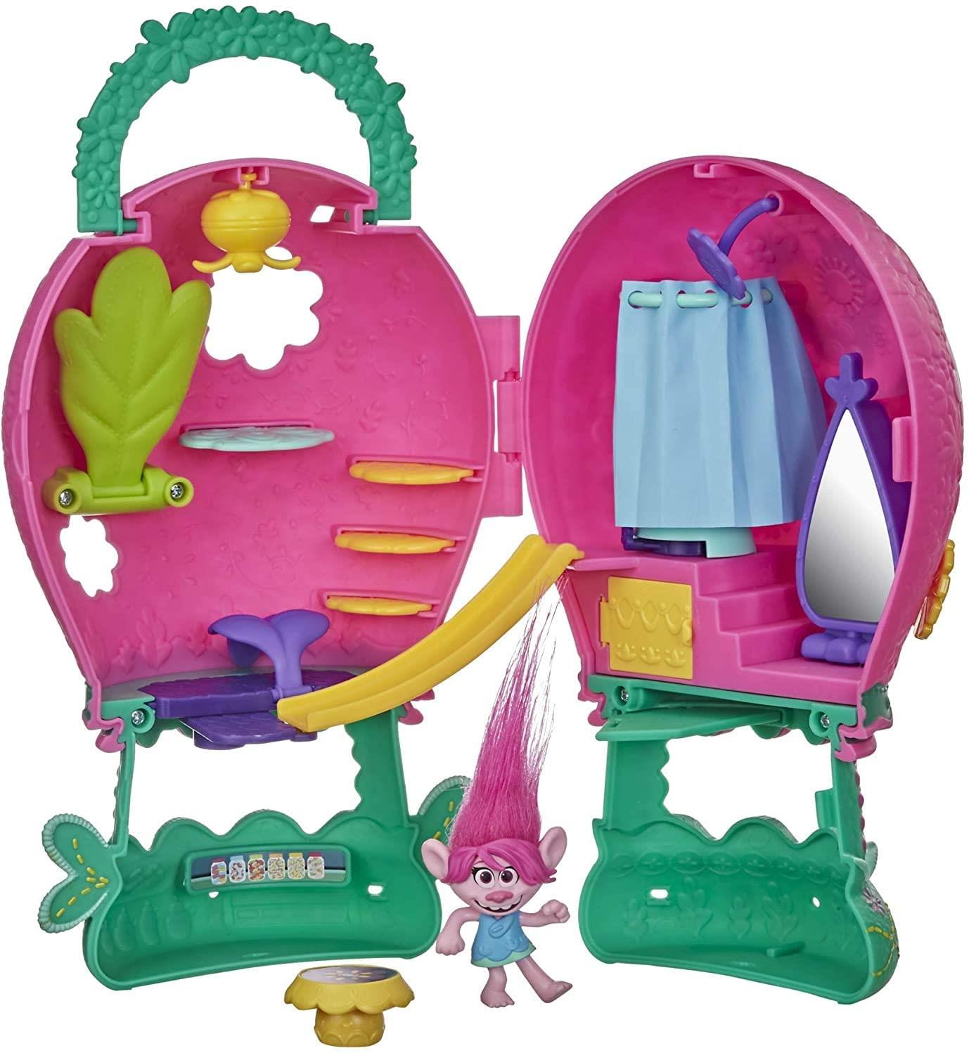Dreamworks Trolls World Tour Balloon Toy Playset with Poppy Doll & Storage