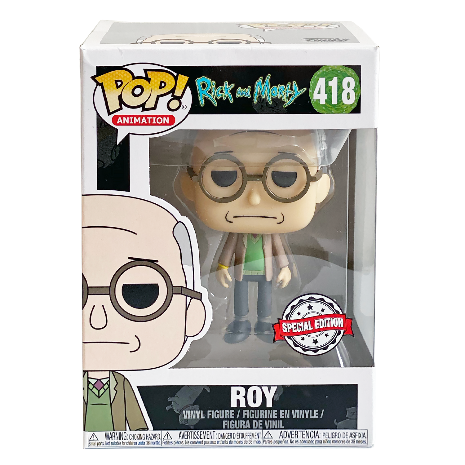 Funko ROY (418), RICK (416), MORTY (417) POP! Blip and Chitz EXCLUSIVE Vinyl Figures [SET OF 3]