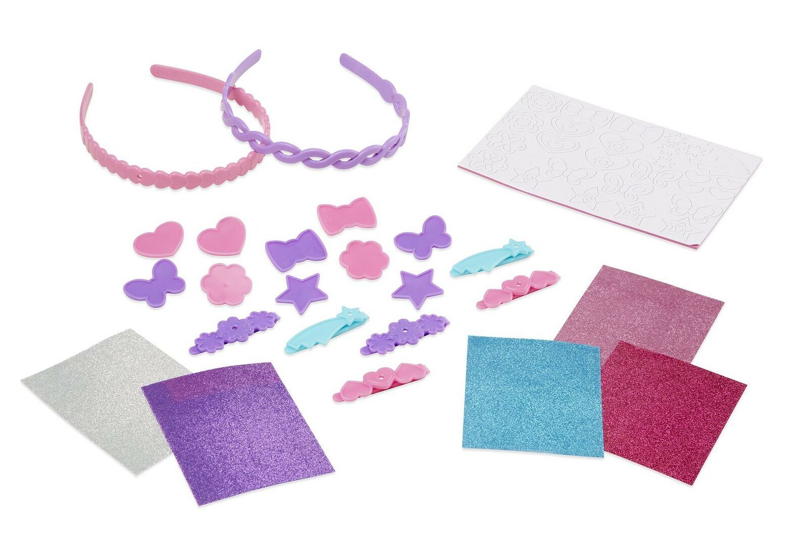 Melissa & Doug MESS-FREE GLITTER HEADBANDS AND BARRETTES Playset Creative Toy